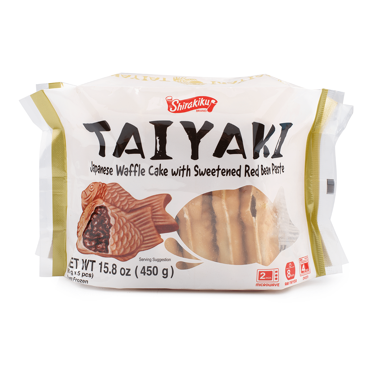 Shirakiku Taiyaki Japanese Waffle cake with Sweet Red Bean Paste 5PC 450 克