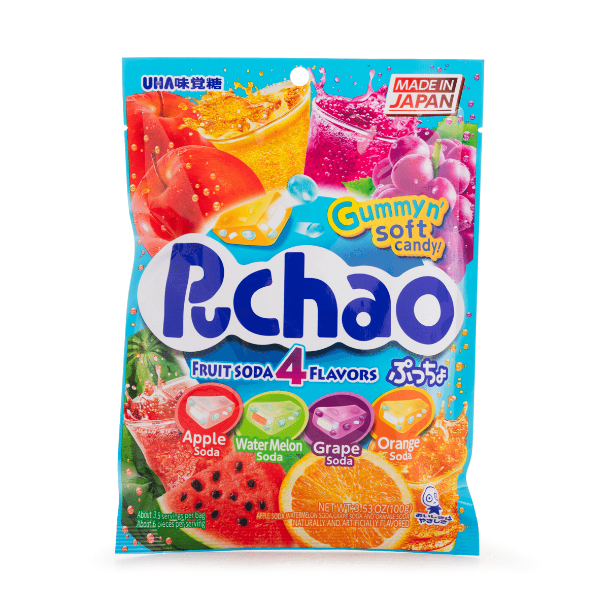 Caramelos de Soda de Frutas UHA Puc Hao 3.53 onza(s)