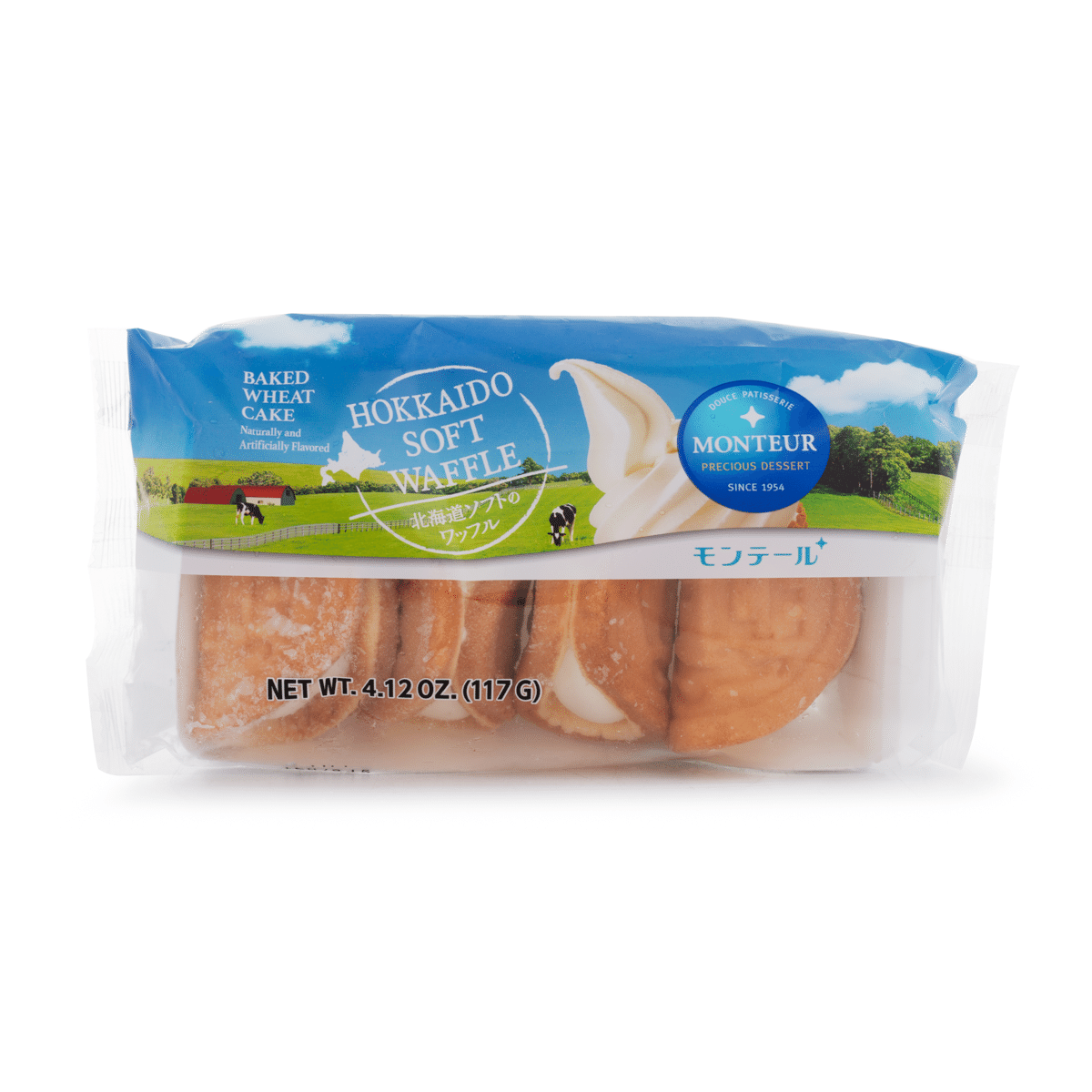 Waffle Macio Monteur Hokkaido 4pcs 4.4 oz