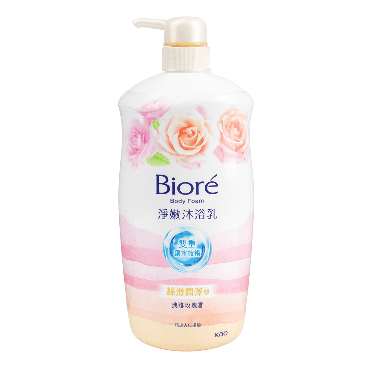KAO Biore Clean and Soft Body Wash, Chiba Rose 1000 ml