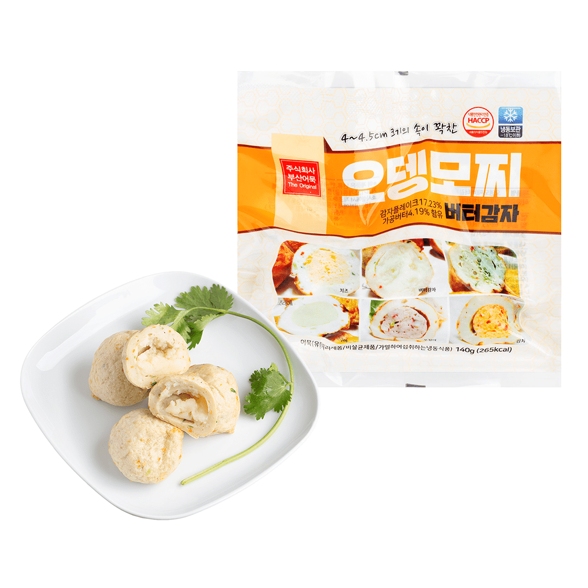Busan Fish Cake Mochi Ball - Butter & Potato, Frozen 140 g