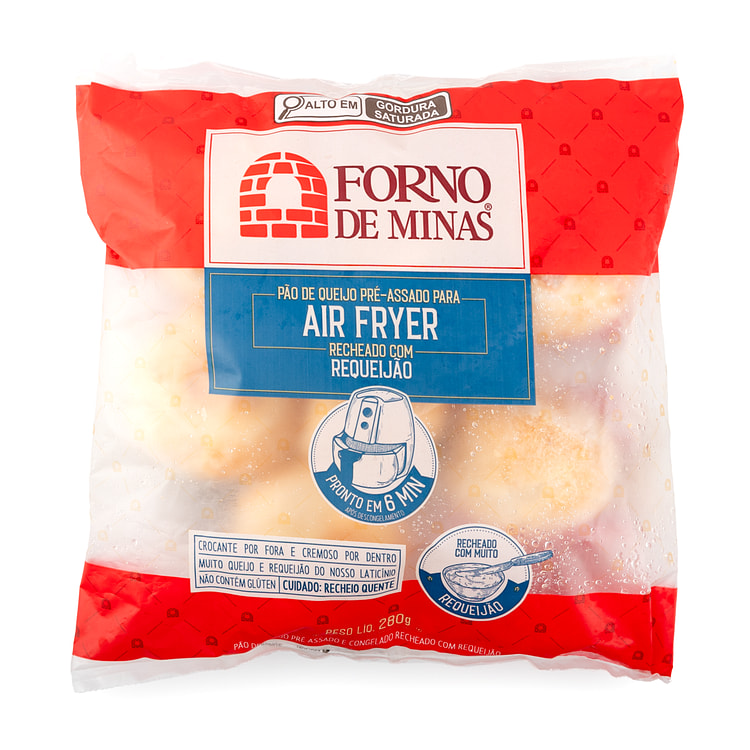 Forno de Minas Frozen Baked Cheese Rolls Filled with Requeijao Cheese 280 g