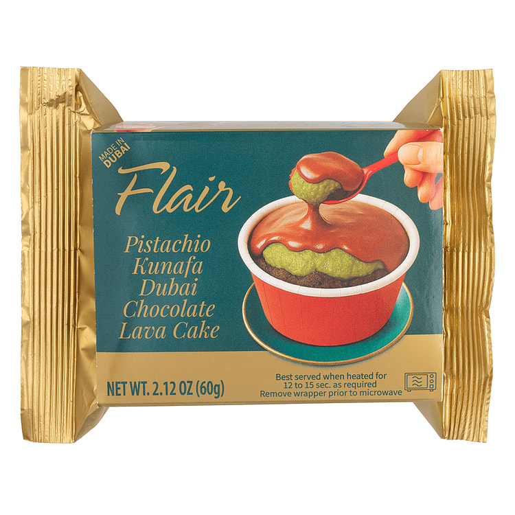 Flair Pistachio Kunafa Dubai Chocolate Lava Cake (made in dubai) 60 g