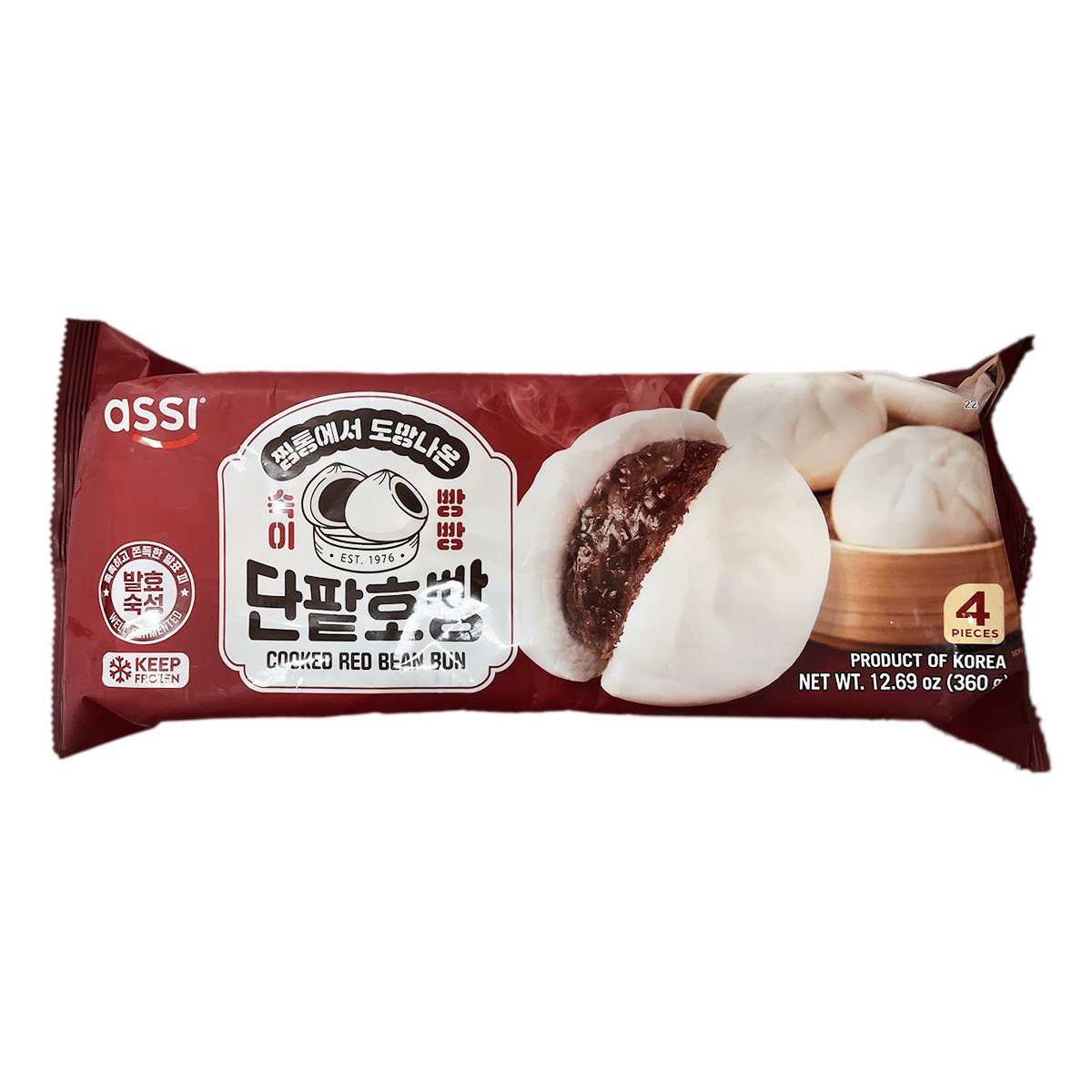ASSI 韩国红豆包子 3个 冷冻 360 克
