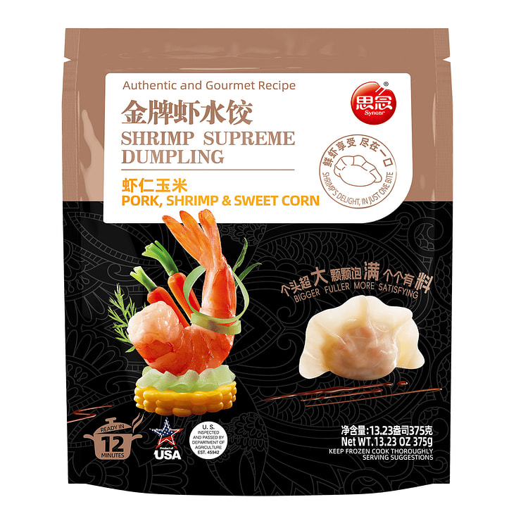 思念 金牌虾 虾仁玉米水饺 冷冻 375 克