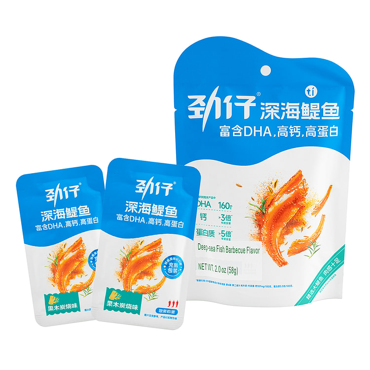 劲仔 深海鳀鱼 果木炭烧味 58 克