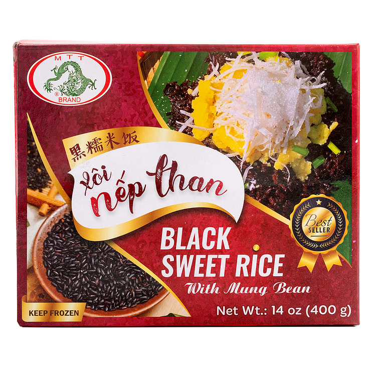MTT Black Sweet Rice with Mung Bean, Frozen 14 盎司