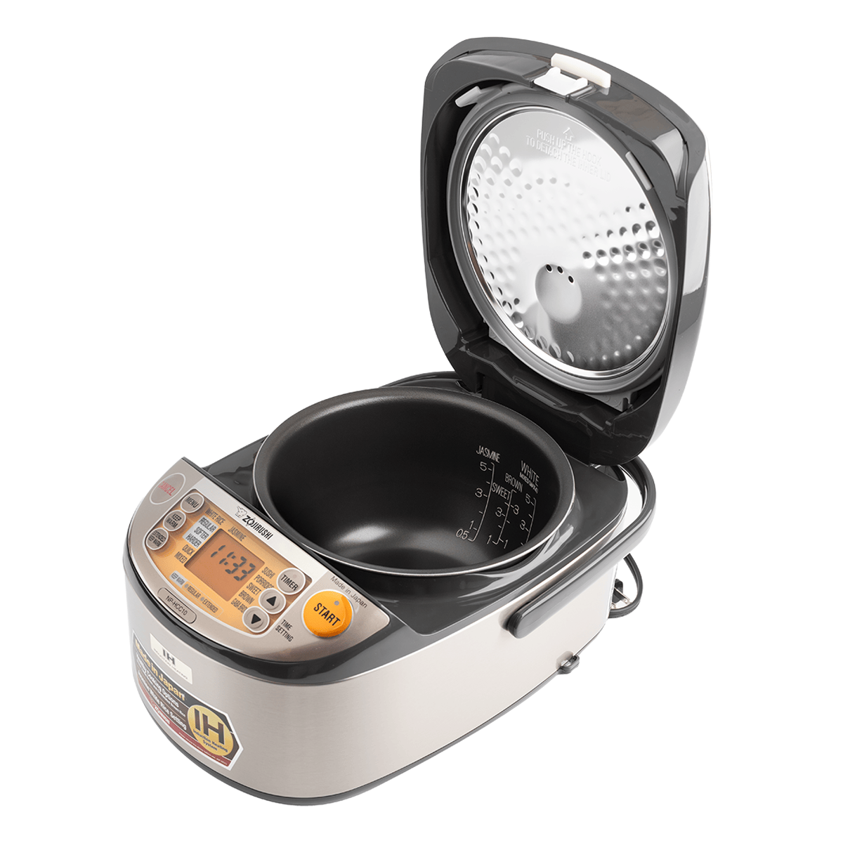 米国対応Zojirushi NP-HCC10 炊飯器 IH式 象印 IH炊飯ジャー グレー NP-HCC10 1 カウント - Weee!