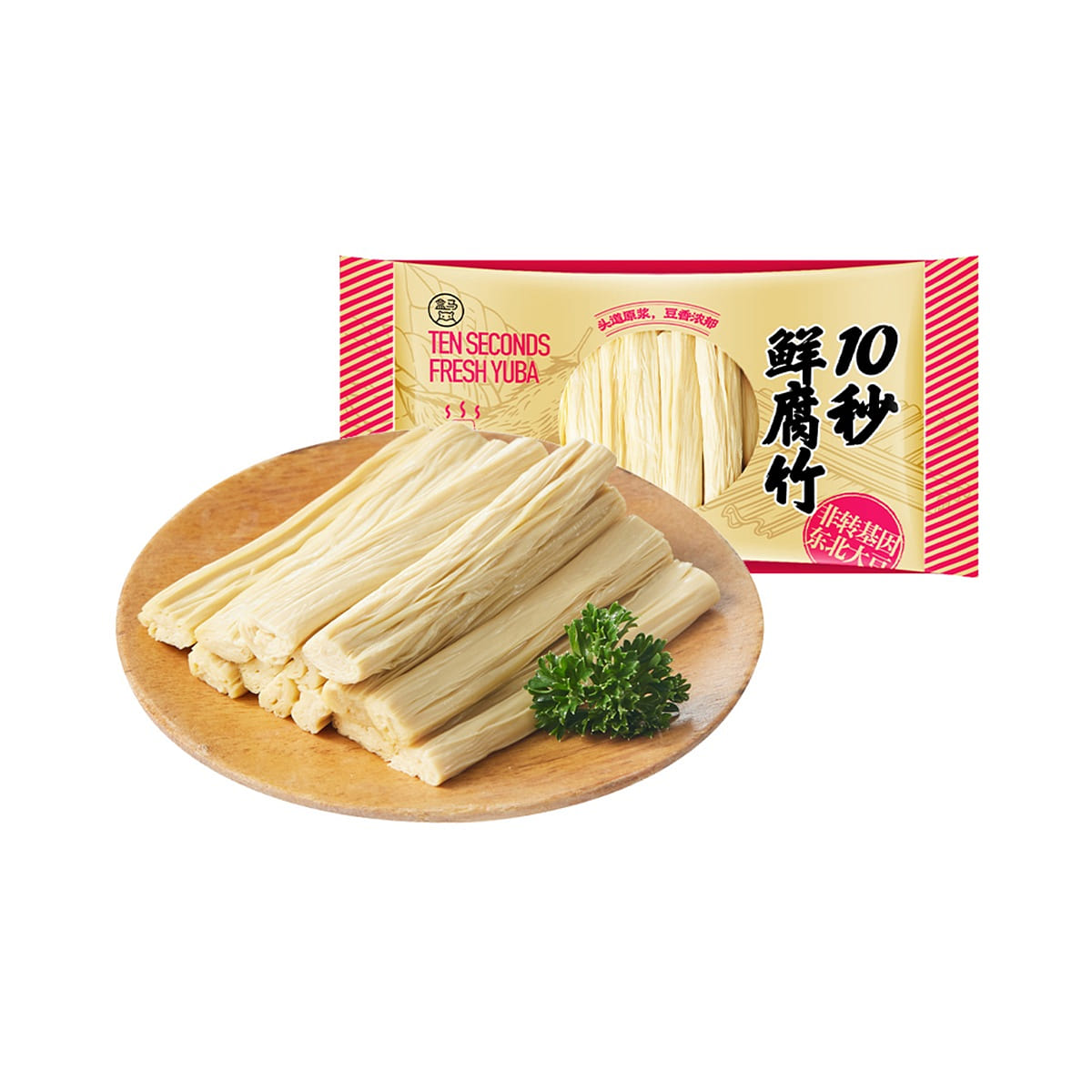 盒马 10秒鲜腐竹(非转基因,东北大豆制作) 冷冻 120 克