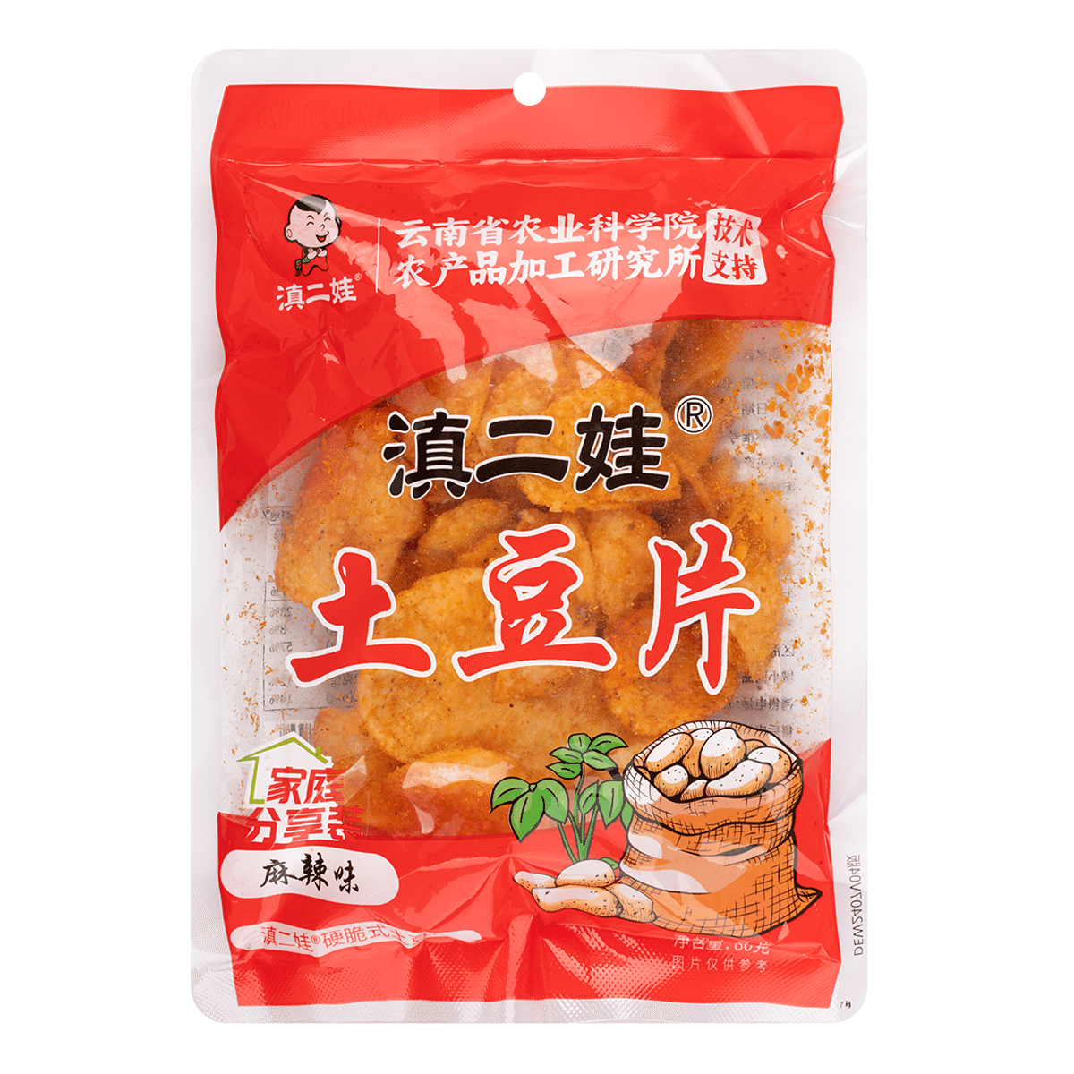 滇二娃 土豆片(麻辣味) 80 克