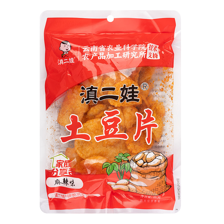Dian Erwa Potato Chips（Hot&amp;Spicy flavor） 80 g (min 3)