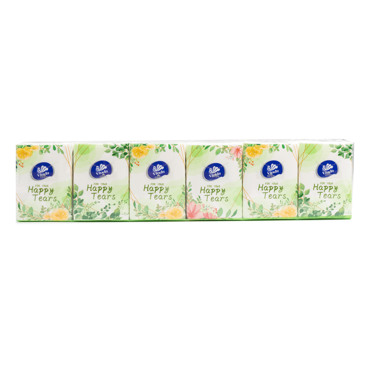 Vinda Pocket Handkerchief,Green,12 Packs x 10 Sheets 1 each