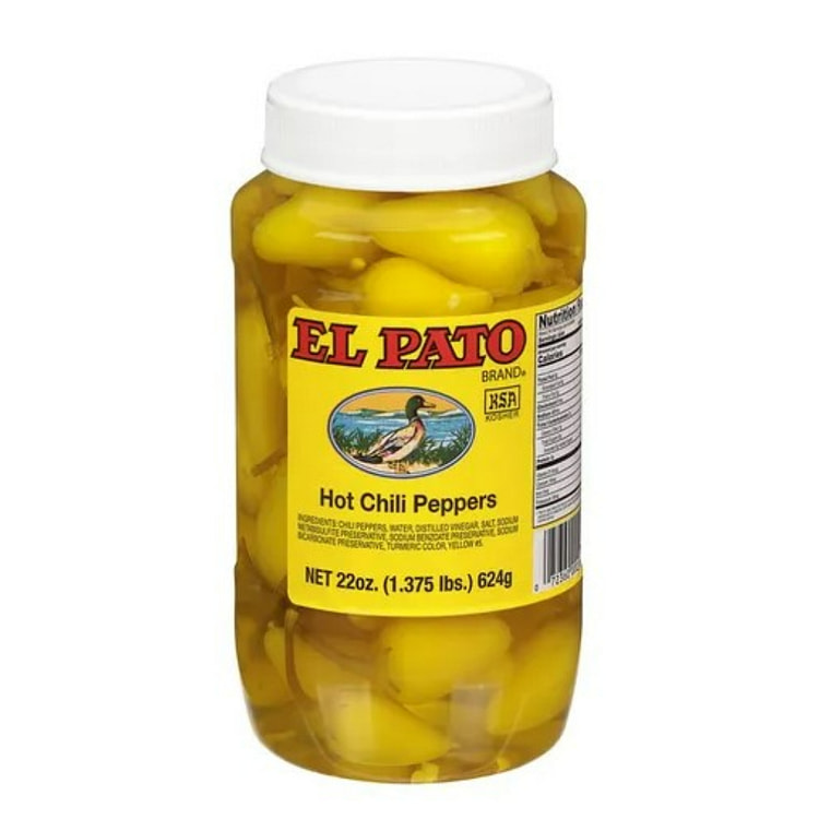El Pato Bottled Hot Chili Peppers 22 oz