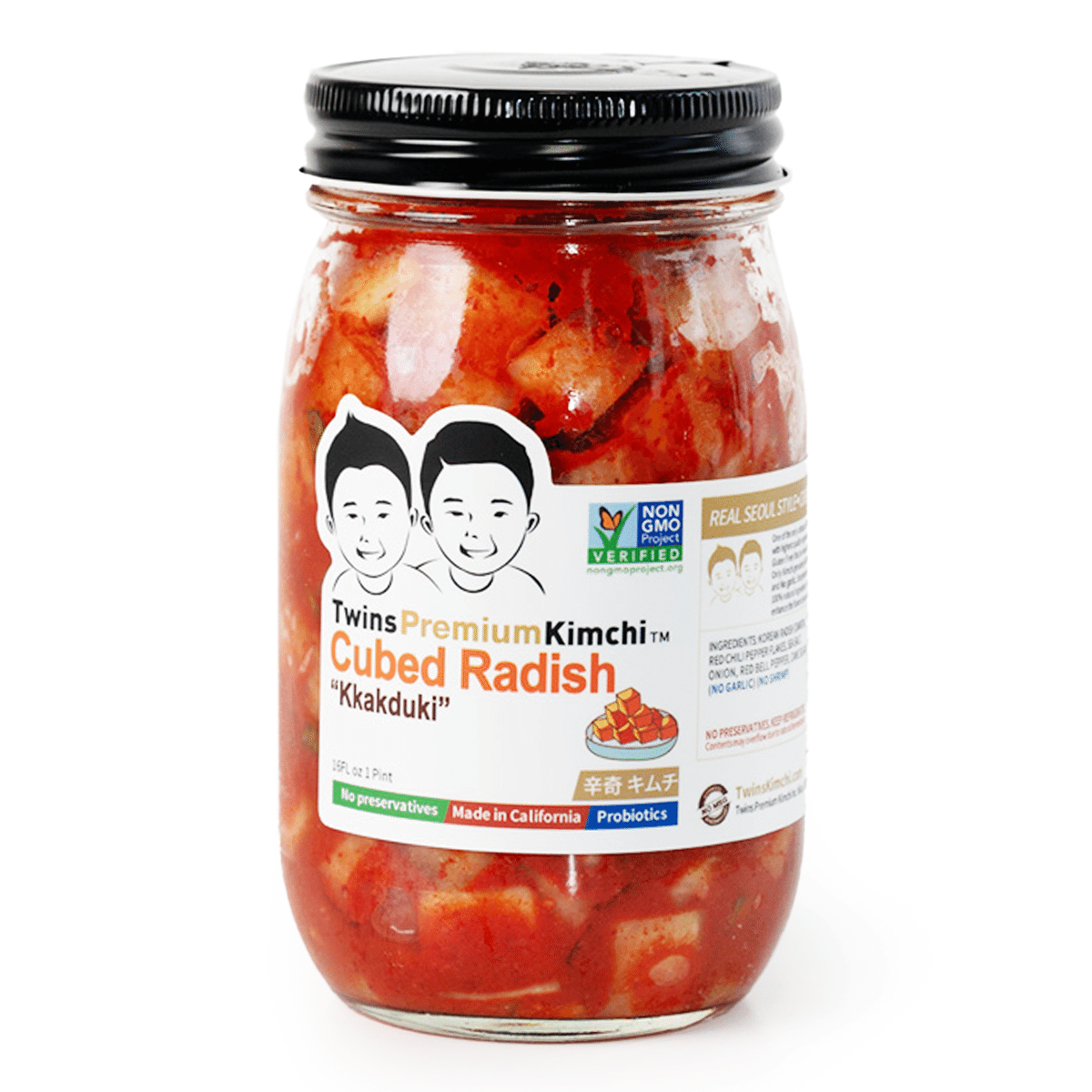 Twins Premium Kimchi Cubed Radish Kimchi 16 oz