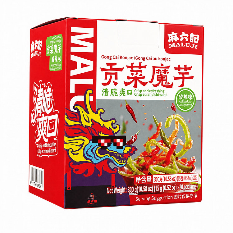麻六记贡菜魔芋(酸辣味) 300 克
