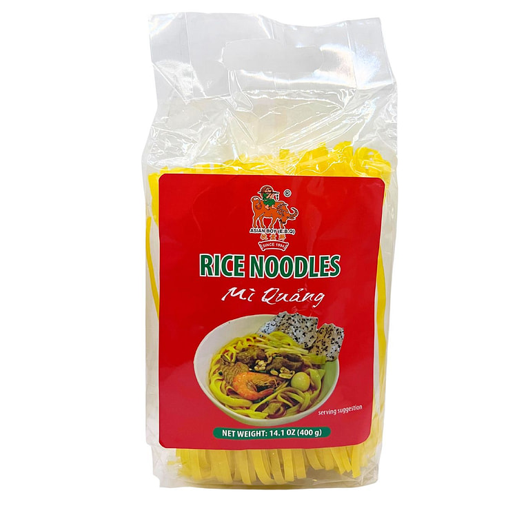 Asian Boy Yellow Rice Noodles - Medium Size 14 oz