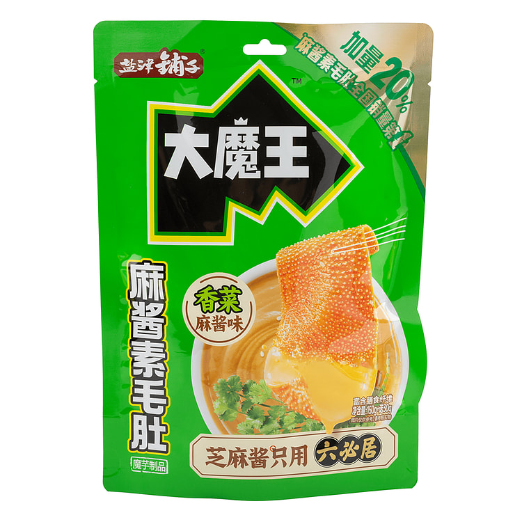 盐津铺子 大魔王麻酱素毛肚 香菜麻酱味 150g送30g 180 克