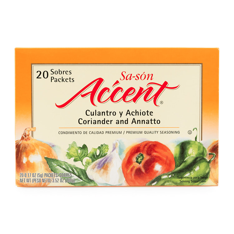 Accent  Pacotes de Temperos Coentro e Urucum 3.52 oz