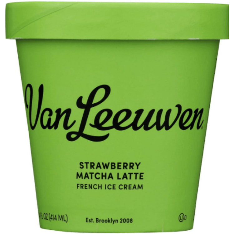 VAN LEEUWEN Strawberry Matcha Latte Ice Cream 14 盎司