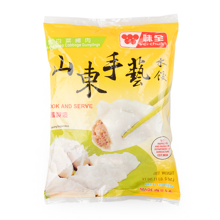 味全 山东手艺 大白菜猪肉水饺 冷冻 21 盎司