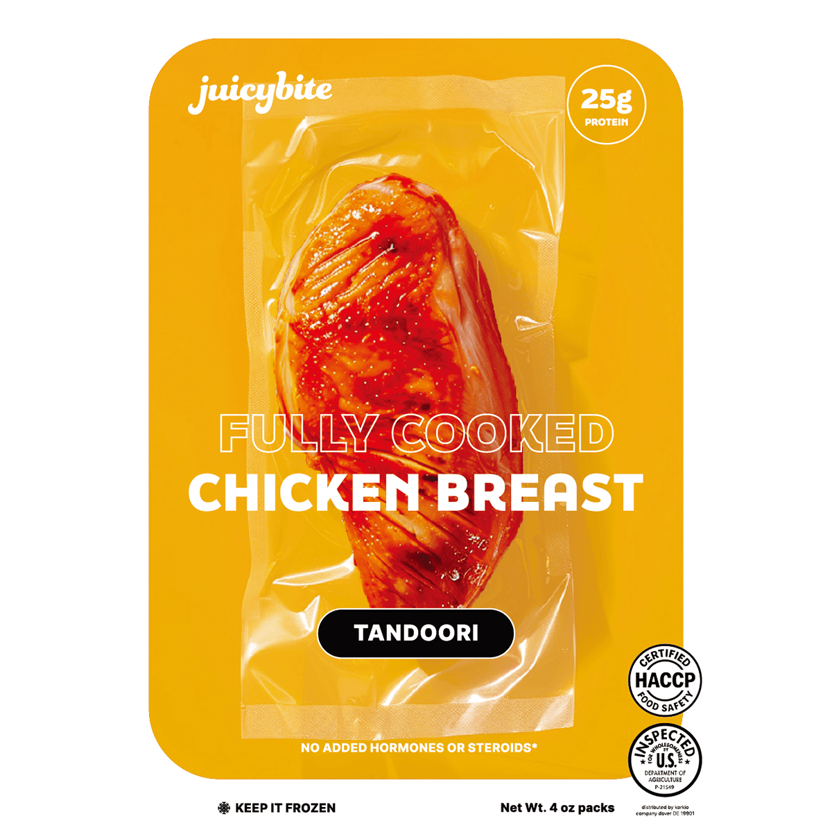 Get Juicybite Fully Cooked Chicken Breast Original, Frozen 4 oz