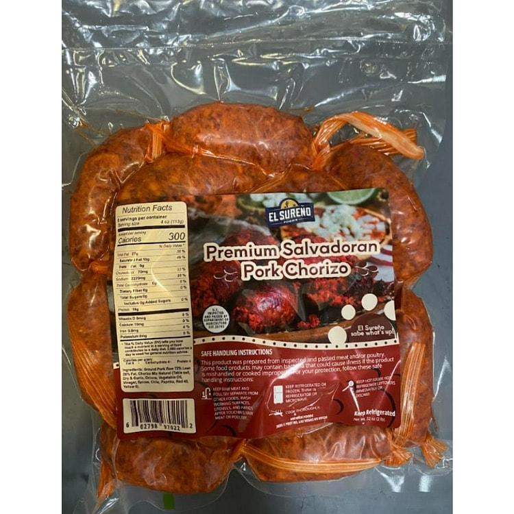 Chouriço Suíno Premium Salvadorenho El Sureno Foods 32 onça(s)
