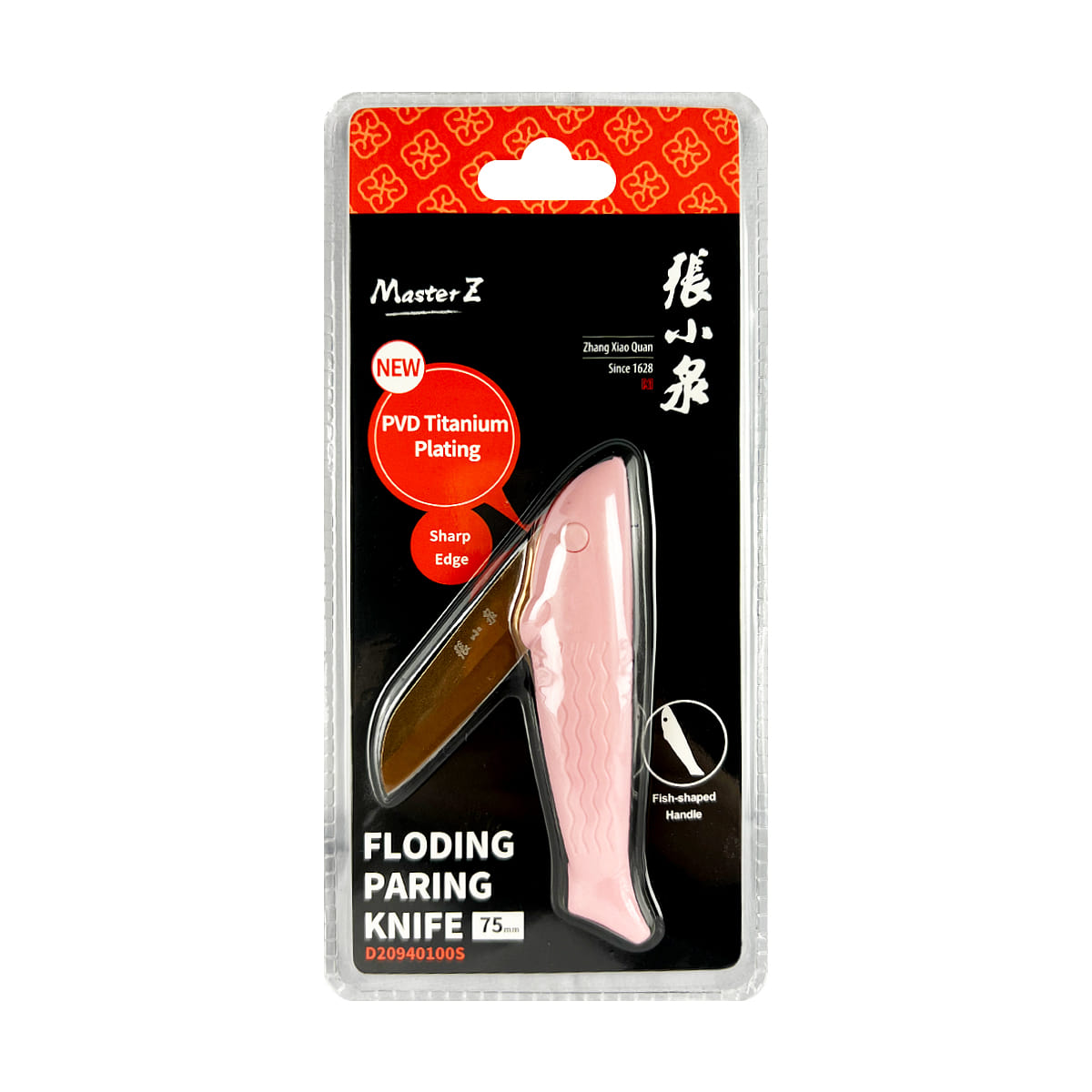 Cuchillo Plegable para Frutas Delfín Rosa Zhang Xiaoquan 1 unidad