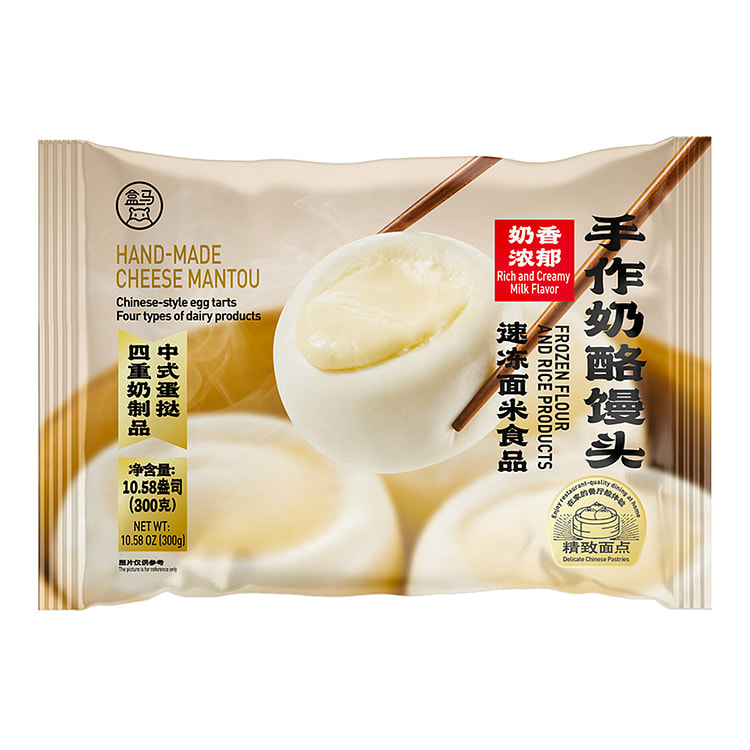 盒马 爆浆流心奶酪馒头 300 克
