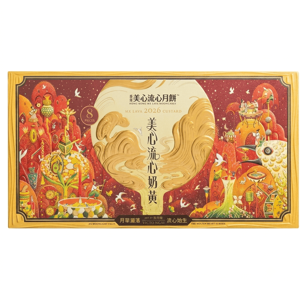 Mei Xin ミルク&卵黄入り月餅 8枚入 360 グラム