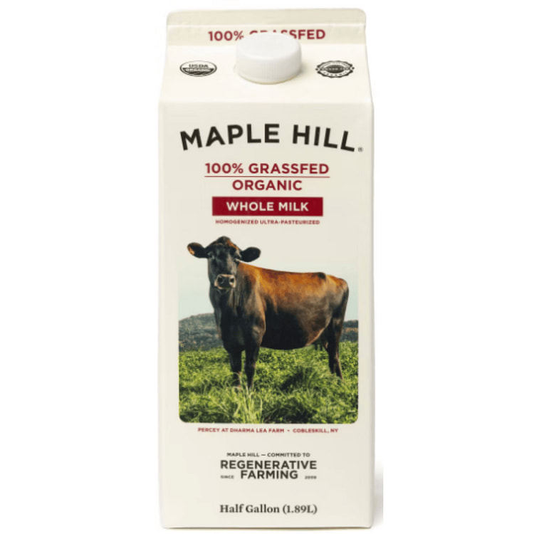 Leche Entera Orgánica 100% de Pastoreo Maple Hill 63.9 onza(s) líquida(s)