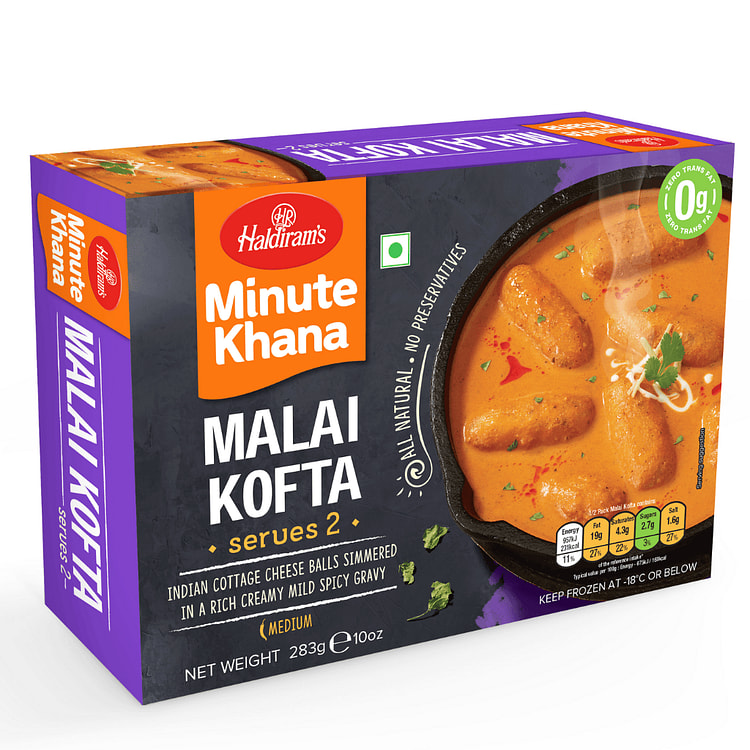Malai Kofta (Bolinhos de Legumes) Haldiram, Congelado 10 oz