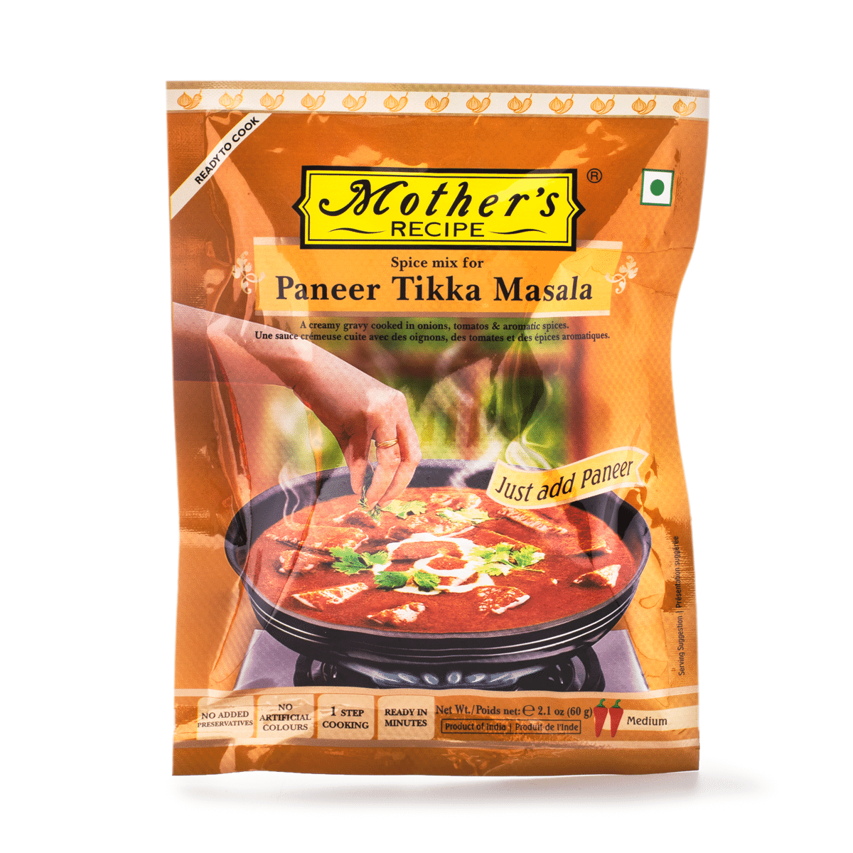Mother's Recipe Paneer Tikka Masala Spice Mix, Ready to Cook 60 g