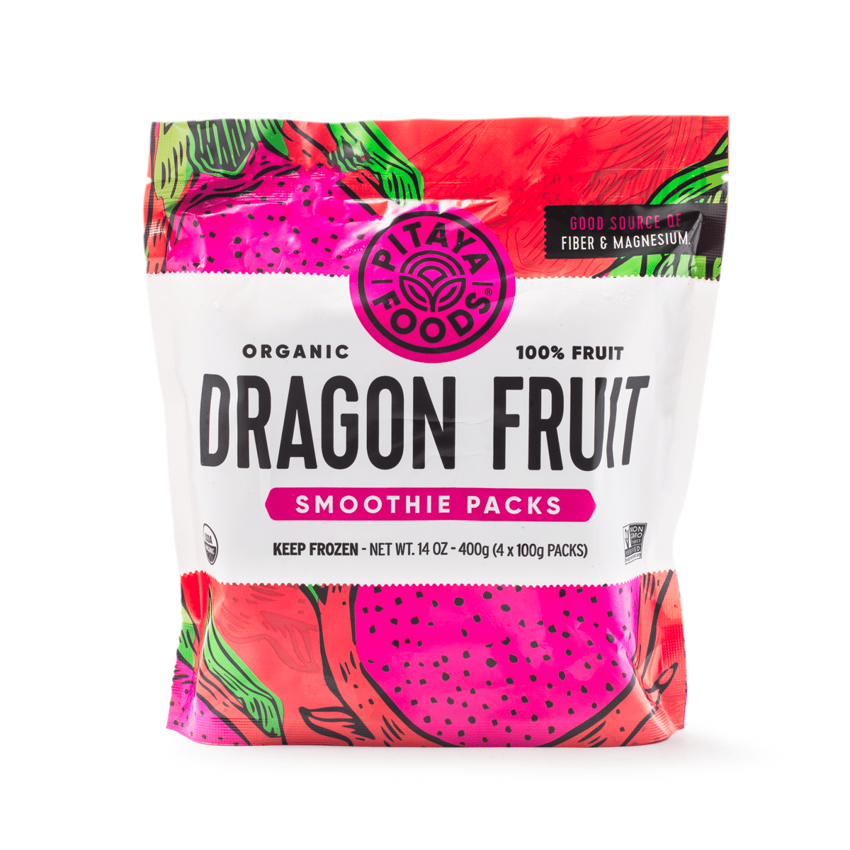 Pitaya Plus Organic Dragon Fruit Smoothie Packs, 4pk 14 oz