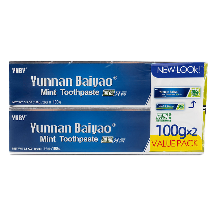 Yunnan Baiyao Toothpaste (Mint) 100g x 2pack 1 each