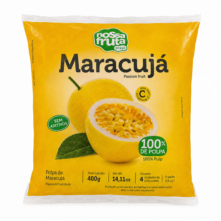 Nossa Fruta Brasil Maracuyá Congelado 400 gramo(s)