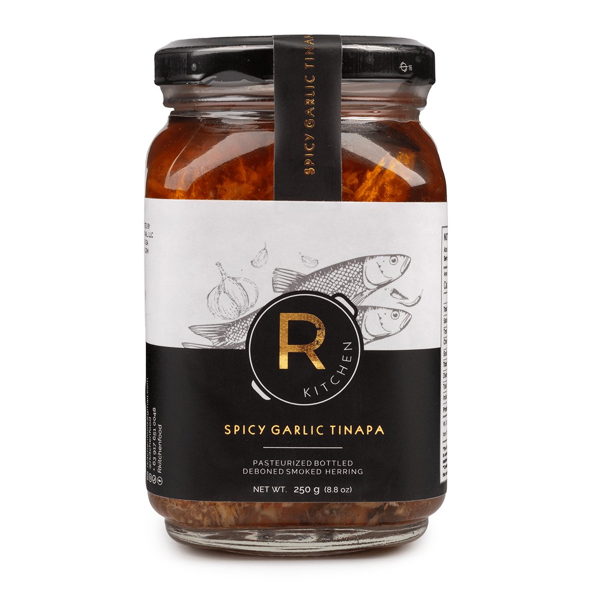 RKitchen Spicy Garlic Tinapa Gourmet Deboned Smoked Herring 250 g