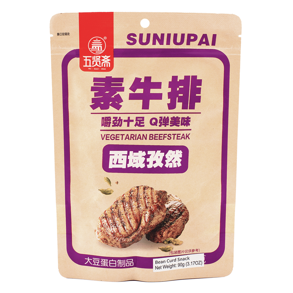五贤斋 素牛排 西域孜然口味 90 克