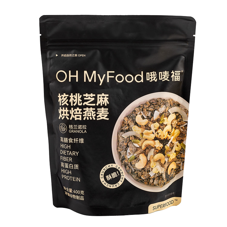 OH MyFood 核桃芝麻烘焙燕麦 【早餐必备，健康首选】 400 克
