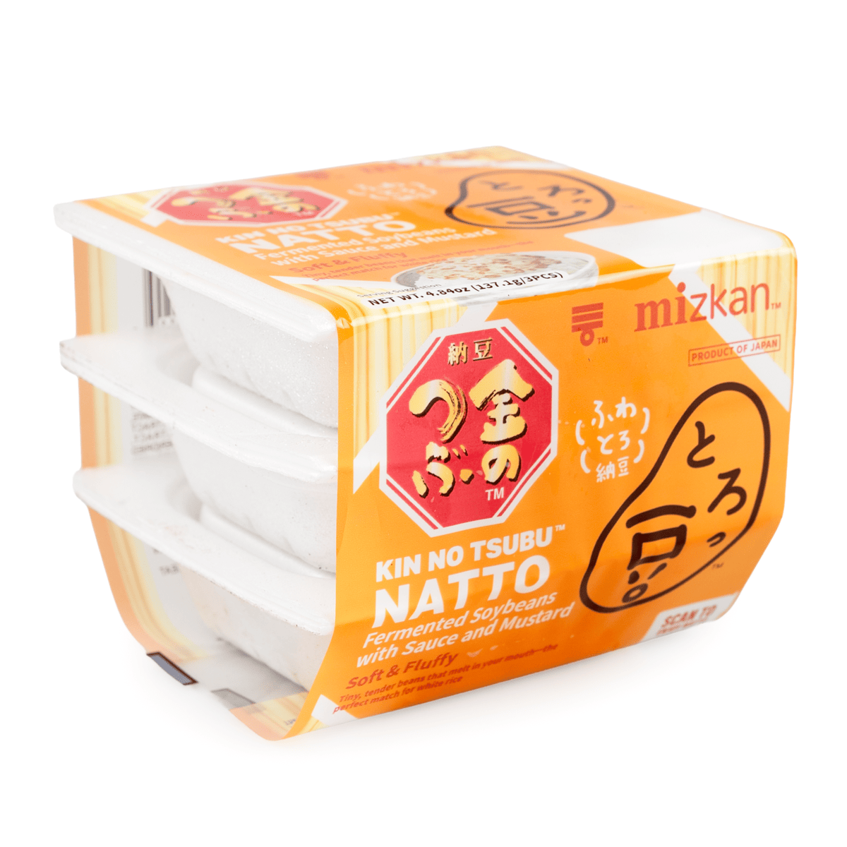 金のつぶ とろっ豆 納豆 3パック 4.84 オンス - Weee!