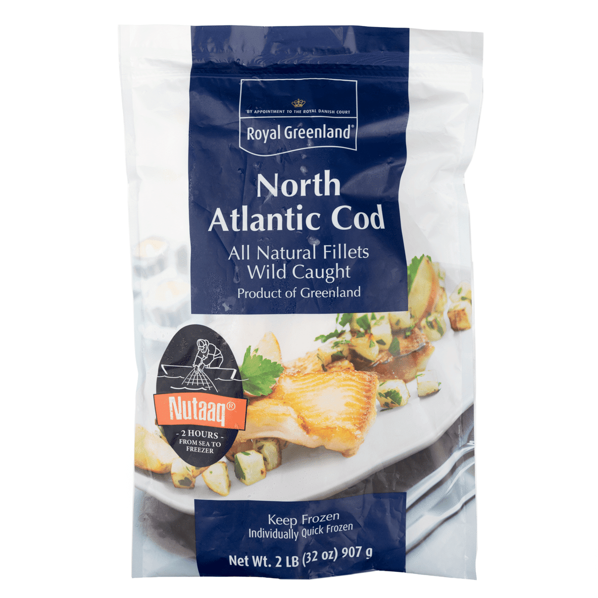 Royal Greenland All Natural Atlantic Cod Fillet 2 lb