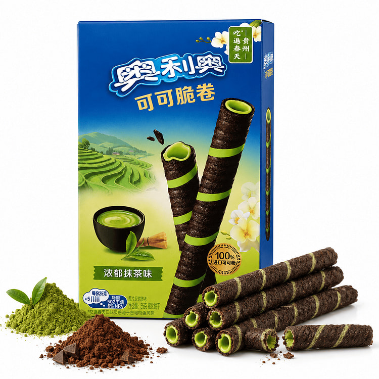 Oreo Crunchy Rolls, Matcha Flavor