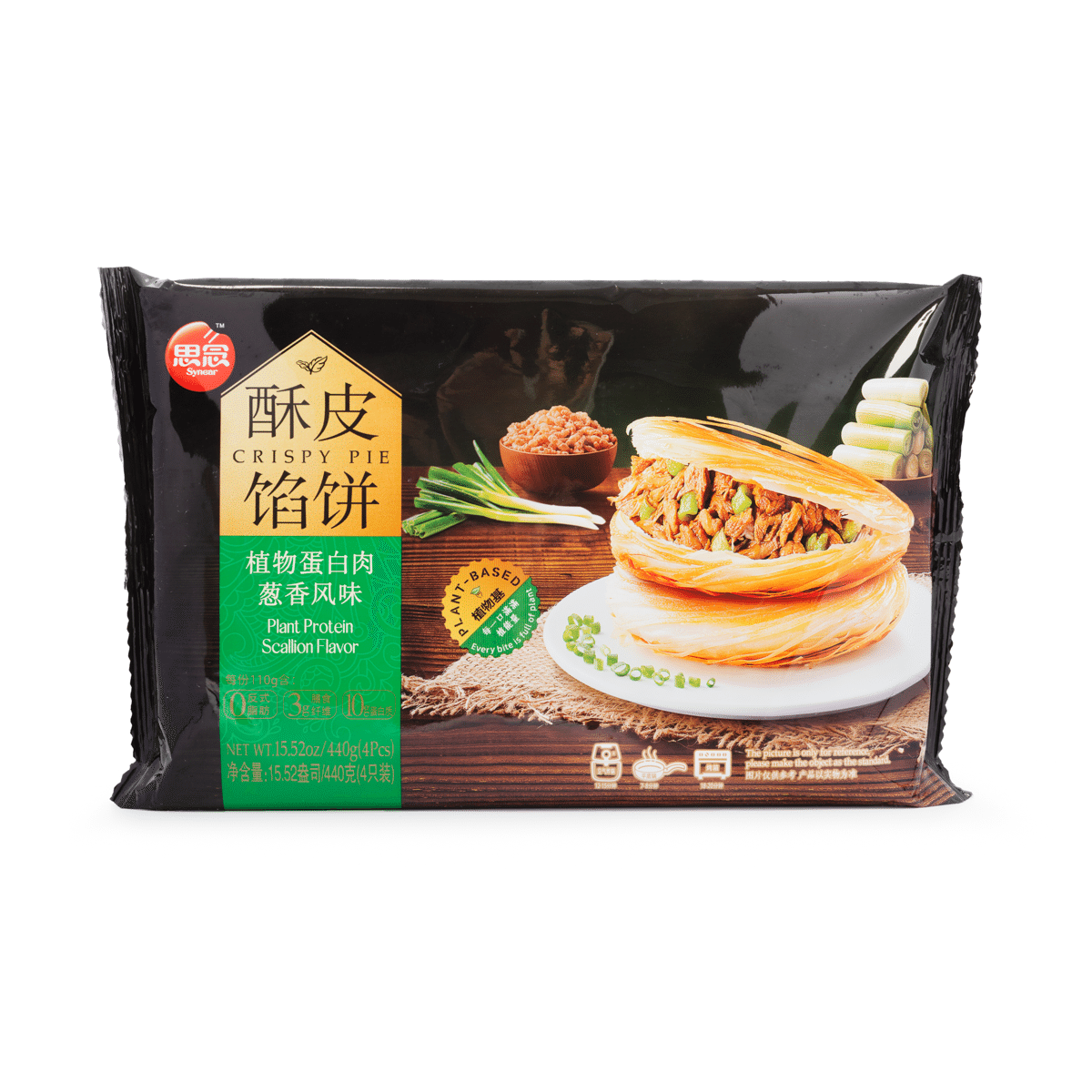 思念 酥皮馅饼 素肉香葱风味 冷冻 440 克