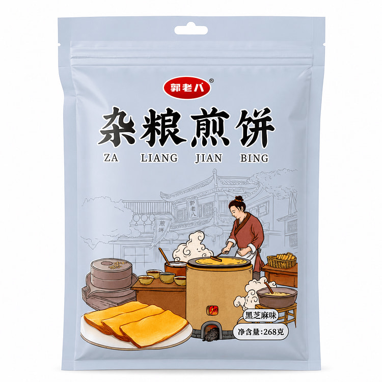 郭老八 杂粮煎饼 黑芝麻味 226 克