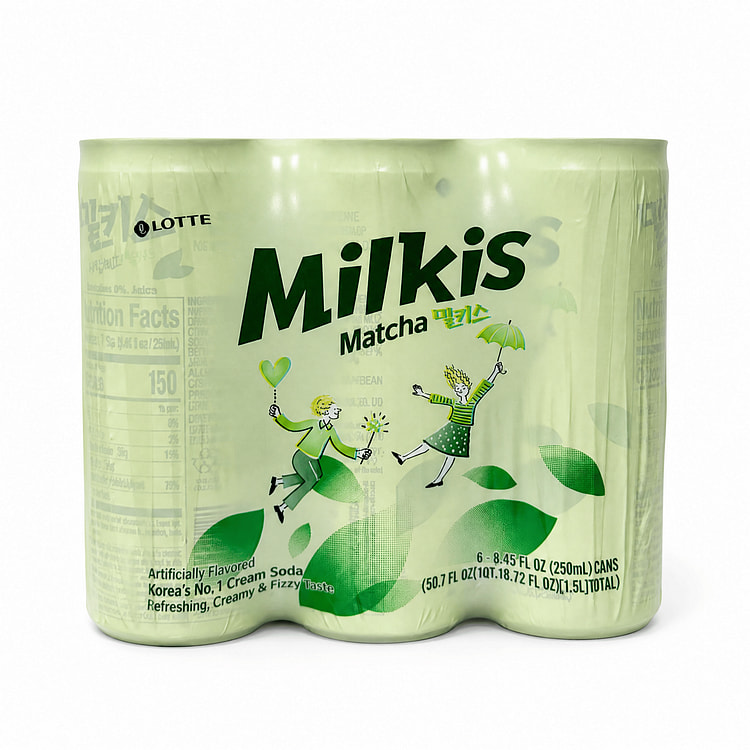 LOTTE MILKIS MATCHA 250 ml*6 cans