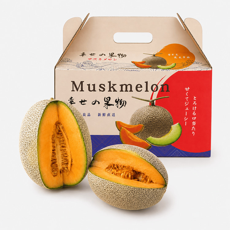 Japanese Musk Melon Gift Box 2 count