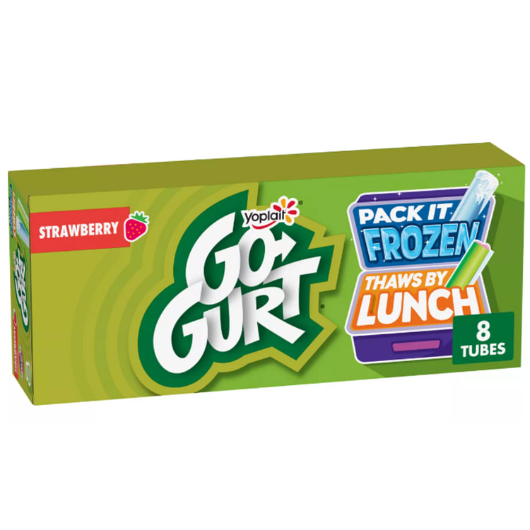 Yoplait Yogurt Strawberry Gogurt 8/2oz 16 oz