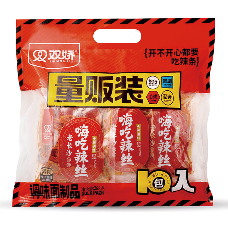 双娇 量贩装嗨吃辣丝辣条 内含10小包 288 克
