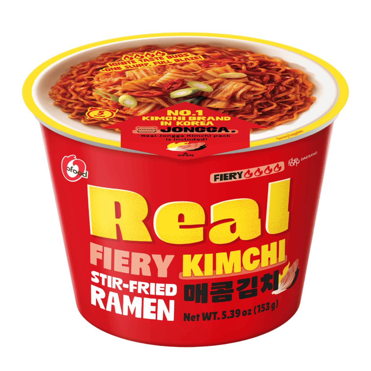 O’Food Real Kimchi Fiery Stir-Fried Ramen Bowl 153 g