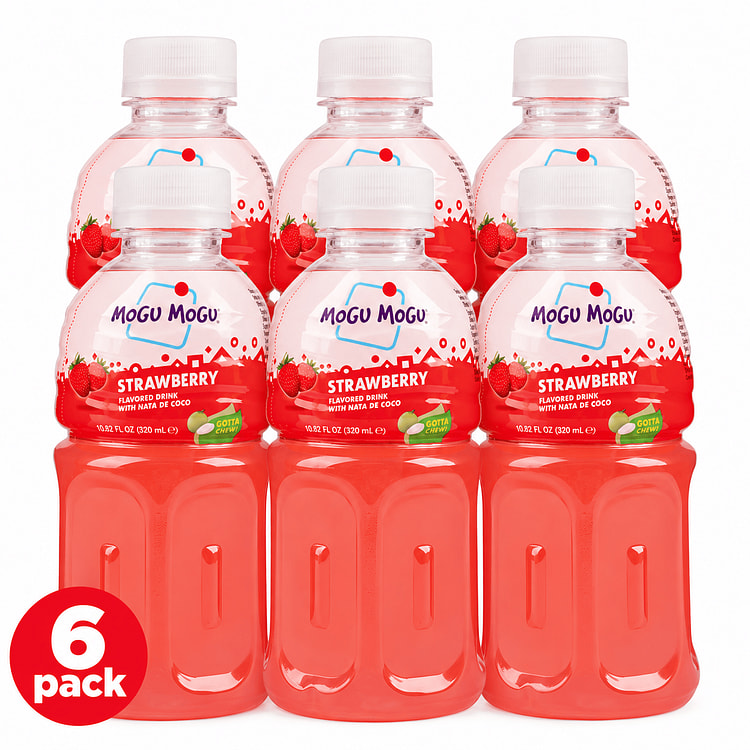 Nước Giải Khát Vị Dâu Mogu Mogu  (6 pack) 10.8 fl.oz