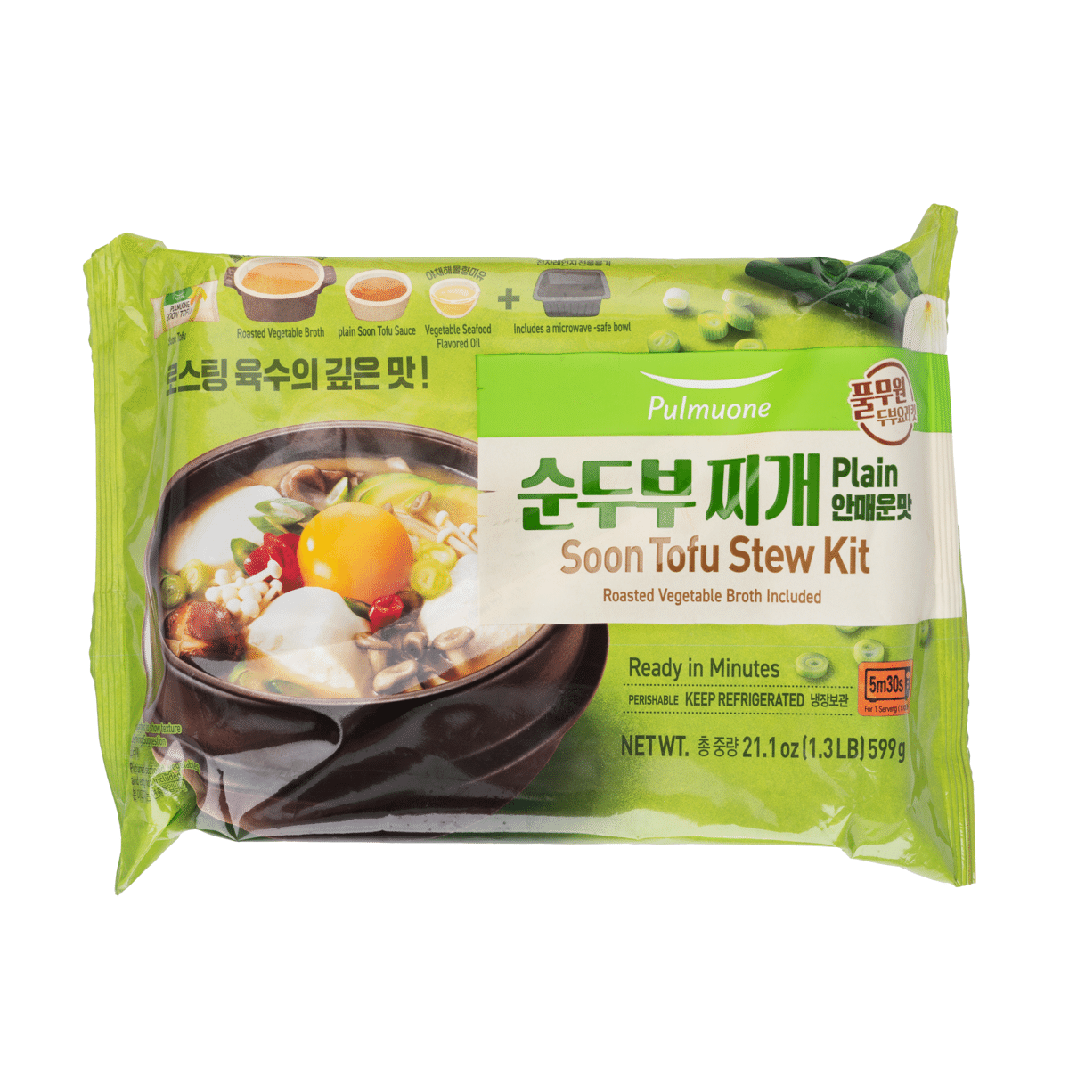 풀무원 순두부 찌개 안매운맛 599 그램